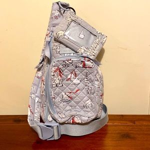 Vera Bradley Mini Sling Bag, Polar Bears with Coin Purse